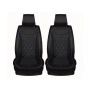 Калъфи за предни седалки, 2бр. протектори от еко кожа, черен цвят, снимка 2