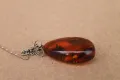 Сребърна игла с кехлибар, снимка 4