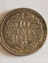 Сребърна монета 10 цента 1935г. Недерландия Кралица Вилхелмина за КОЛЕКЦИЯ 29924, снимка 1