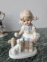 8бр малки порцеланови фигури/деца-музиканти-ученик/статуетки 12-17см, снимка 3