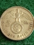 Сребърна монета 5 райхсмарки 1938г. Германия Трети Райх с Свастика за КОЛЕКЦИОНЕРИ 40706, снимка 6
