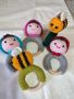 Ръчно изработени плетени играчки - бебешки дрънкалки, снимка 1 - Дрънкалки и чесалки - 45279379