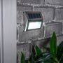 Слънчево соларно осветление за стена 2 LED бяла светлина сребро 10x2.3x8.3cm