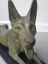 51см-9кг Carvin ЦAM статуетка/стара френска скулптура/фигура на куче-немска овчарка, снимка 9