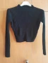 Черна къса блуза с дълъг ръкав , снимка 3