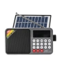 Соларно портативно радио JOC H6108REC-S с Bluetooth, FM радио и MP3 плеър, снимка 6