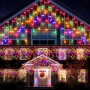 12метра Коледни Светлини Тип Завеса  Подходящи и за Външни Условия  Контролер с 8режима на Светене  , снимка 6