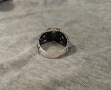 Красив оригинален сребърен пръстен с плетка и камък. 925. 5,9 гр., снимка 4
