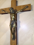 Стар кръст разпятие Христово,голям,тежък кръст от божи гроб,донесен преди 50,Исус Христос, снимка 16