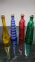 4 шишенца, цветно стъкло и различна форма. Подходящи за направа на билково олио..., снимка 1 - Аксесоари за кухня - 45160203