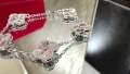 Van Cleef & Arpels VCA 5 Motifs Silver Clear Vintage Alhambra Дамска Гривна, снимка 3