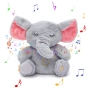 Дишащо слонче – Светеща, дишаща и музикална плюшена играчка за успокояване и релакс, снимка 7