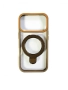 Калъф силикон MagStand Cover Прозрачен / Медно златна рамка / за iPhone 17 6.3 Баркод : 3132537, снимка 1