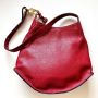 Delvaux оригинална чанта естествена кожа в тъмно червен цвят, снимка 1 - Чанти - 45954370