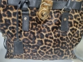 Чанта Michael Kors Rare Hamilton Traveler Leopard Calf Hair Satchel, снимка 5