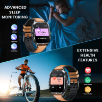 Смарт часовник за мъже, 2.0" сензорен екран Bluetooth разговори, снимка 4 - Смарт гривни - 45071416