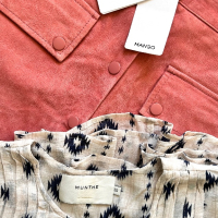 Нова кожена кокетна пола Mango & дизайнерска туника С размер , снимка 9 - Поли - 45046576