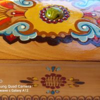 Дървена кутия за бижута-ръчна изработка, снимка 3 - Антикварни и старинни предмети - 45491455