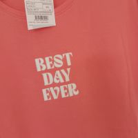 Коралова тениска Best day, 3XL, снимка 2 - Тениски - 45427826