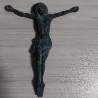 Стар месингово разпятие Исус Христос, снимка 1 - Антикварни и старинни предмети - 45462093