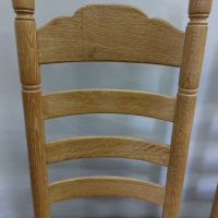 6 броя трапезни столове от бял дъб с ратанова седалка, снимка 3 - Столове - 46130860