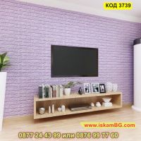 3Д лилави панели за стена имитиращи тухли от мемори пяна за хол, офис, спалня - КОД 3739, снимка 9 - Декорация за дома - 45356186