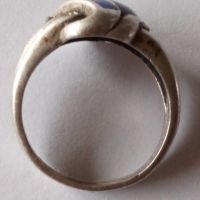Сребърен пръстен с лазурит., снимка 4 - Пръстени - 45528846