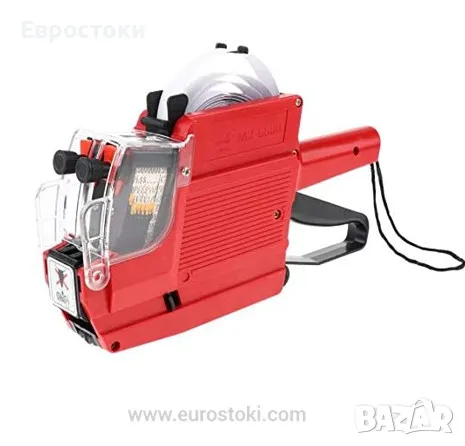 Етикетираща машина Hongsheng Handheld MX-6600, пистолет за етикети с двойна цена (2 реда), снимка 1