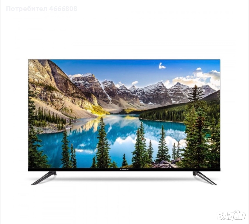 Телевизор Crown 43JQ71UAW, 43 inch, SMART TV, QLED, 3840x2160 UHD-4K, Frameless, PVR, Android, снимка 1