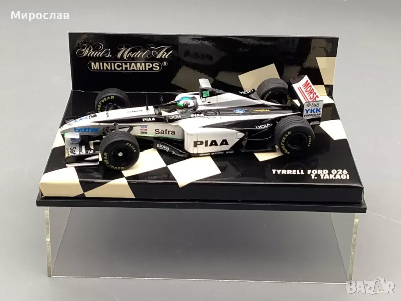 1:43 Minichamps Tyrrell Ford 026 T.Takagi БОЛИД ФОРМУЛА, снимка 1