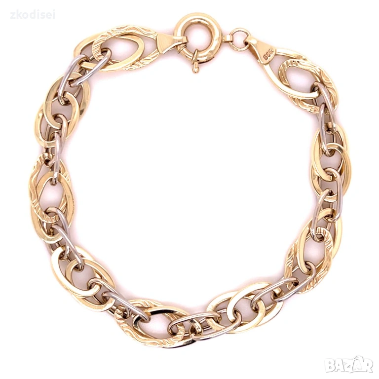 Златна дамска гривна 5,93гр. 19,0см. 14кр. проба:585 модел:36334-1, снимка 1