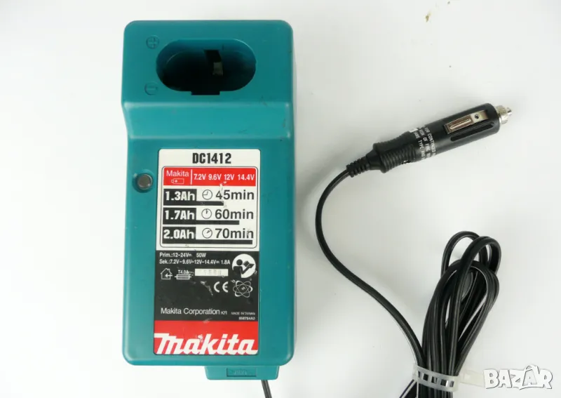 Зарядно за кола Makita DC1412 - зарежда 7.2v / 9.6v / 12v / 14.4v батерии, снимка 1