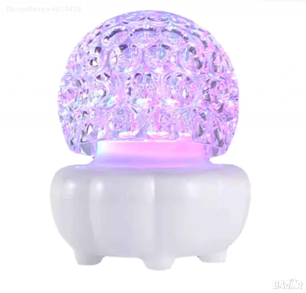 Коледна кристална въртяща се топка LED светлина, снимка 1