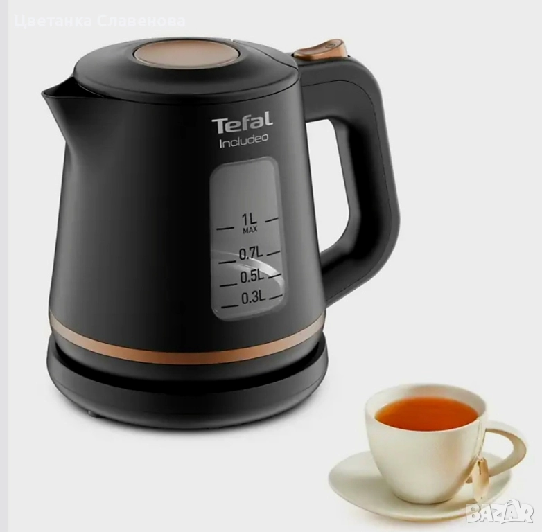 Електрическа кана Tefal Includeo KI533811, 1L, Черна, снимка 1