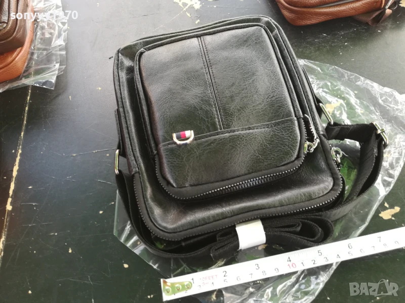 ЧЕРНА КОЖЕНА ЧАНТА 1907251822, снимка 1