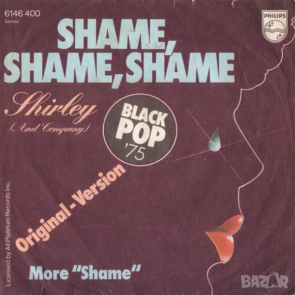Грамофонни плочи Shirley (And Company) ‎– Shame, Shame, Shame 7" сингъл, снимка 1