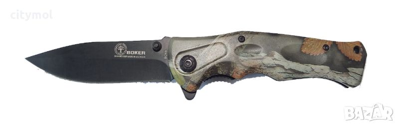 Дизайнерски нож сгъваем BOKER PLUS 96/210, с горски мотиви, снимка 1