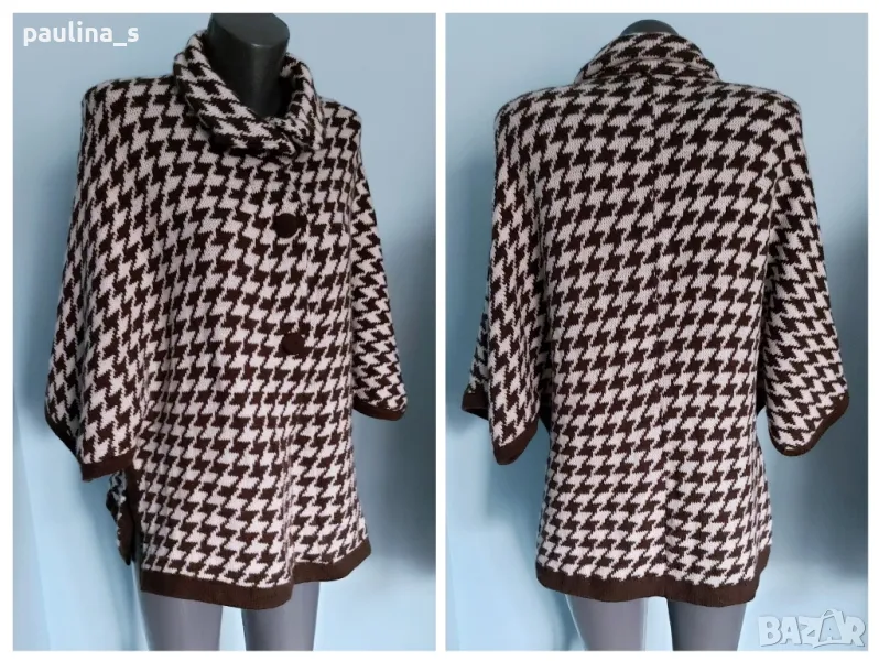  Топло пончо тип пуловер / универсален размер , снимка 1