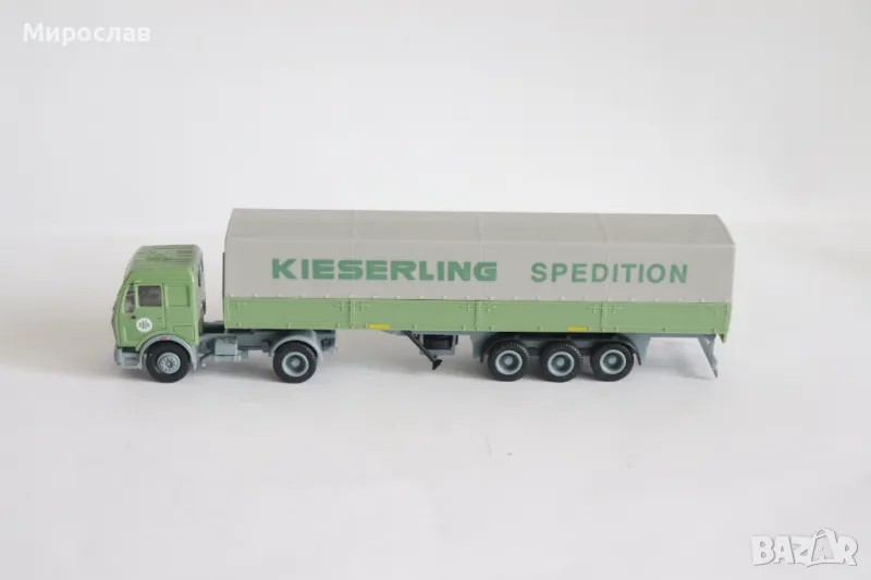 HERPA H0 1/87 MERCEDES BENZ КАМИОН МОДЕЛ ТИР КОЛИЧКА, снимка 1
