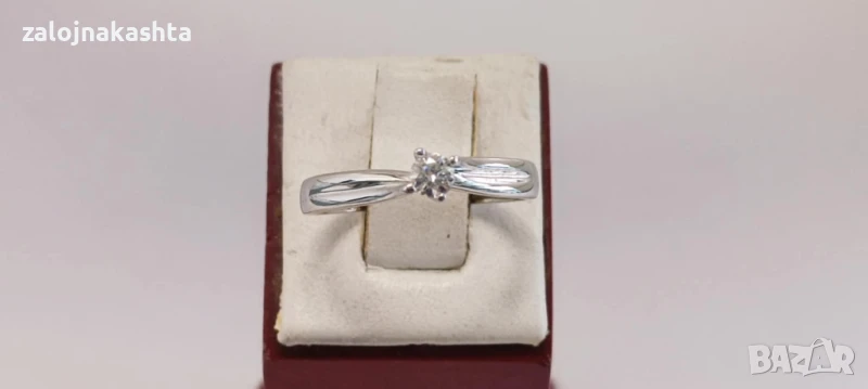 Нов Златен пръстен с брилянт-1,90гр/18кр, снимка 1