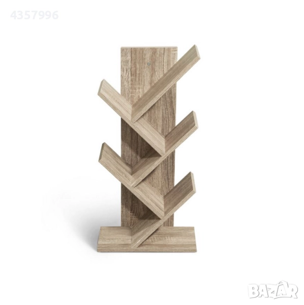 Декоративна етажерка, 5 рафта, Дърво, Бежов, снимка 1