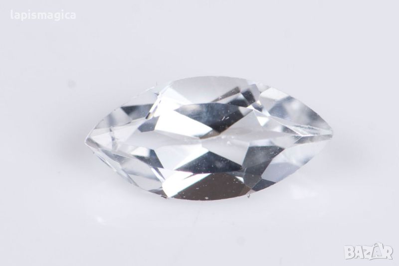 Бял топаз 0.58ct 8x4mm маркиз шлифовка #4, снимка 1