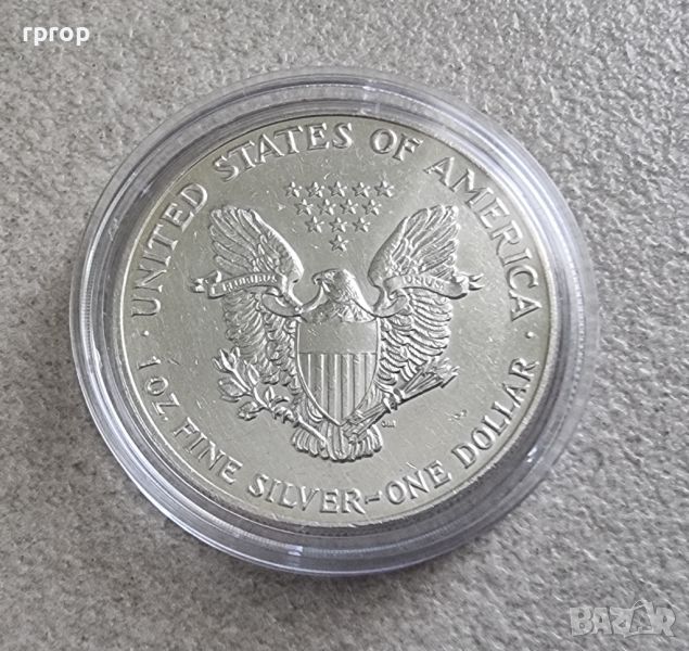 САЩ. 1 сребърен долар. 1991 година.  Американски сребърен орел  Сребро 0.999., снимка 1