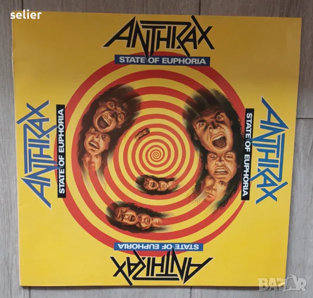 Anthrax ‎– State Of Euphoria Издание 1988г Стил:Thrash, Speed Metal Състояние на винила:за мен и виз, снимка 1