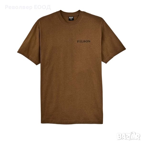 Тениска Filson - Frontier Graphic, в цвят Gold ochre/deer, снимка 1