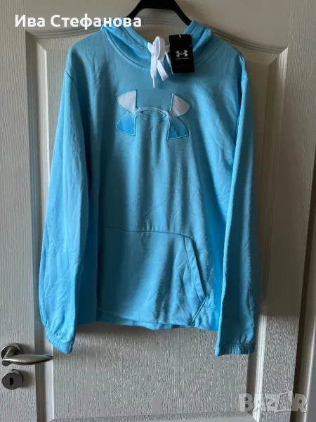 Under Armour USA оригинално електриково синьо  ново худи блуза спотно горнище с качулка ново етикета, снимка 1
