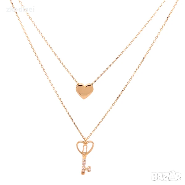 Златнo колие 2,21гр. 46,0см. 14кр. проба:585 модел:32112-4, снимка 1