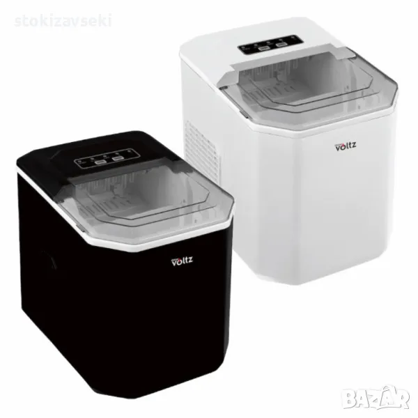 Ледогенератор Voltz, 100W~120W, 12кг./24ч., 1.3л., Черен или бял, снимка 1