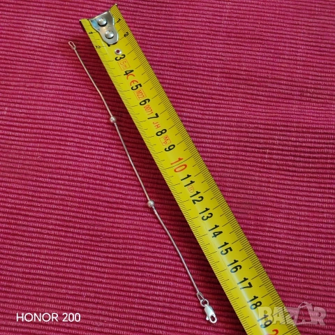 Дамска сребърна гривна, Италия. , снимка 5 - Гривни - 53667685