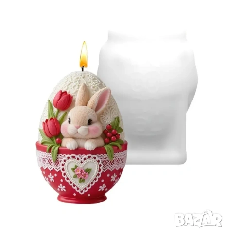 Молд яйце със зайче (8), снимка 2 - Форми - 53535765